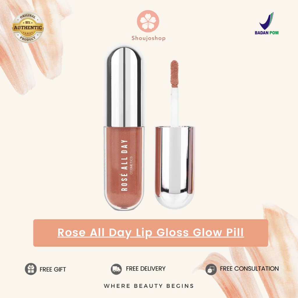Rose All Day Lip Gloss Glow Pill