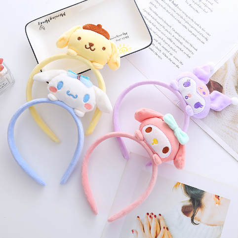 OSM JKT F5893 Bandana Kuromi Melody Cinnamoroll Purin / Bando Boneka Karakter Sanrio / Head Band Dewasa Anak Aksesoris Rambut