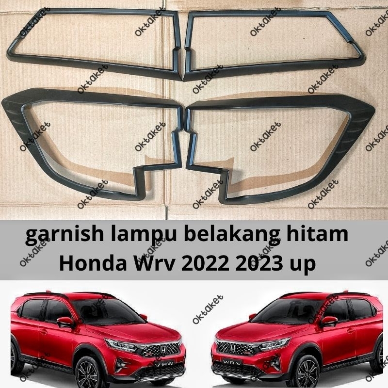 garnish lampu belakang Honda WRV 2022 2023 2024 Hitam Chrome