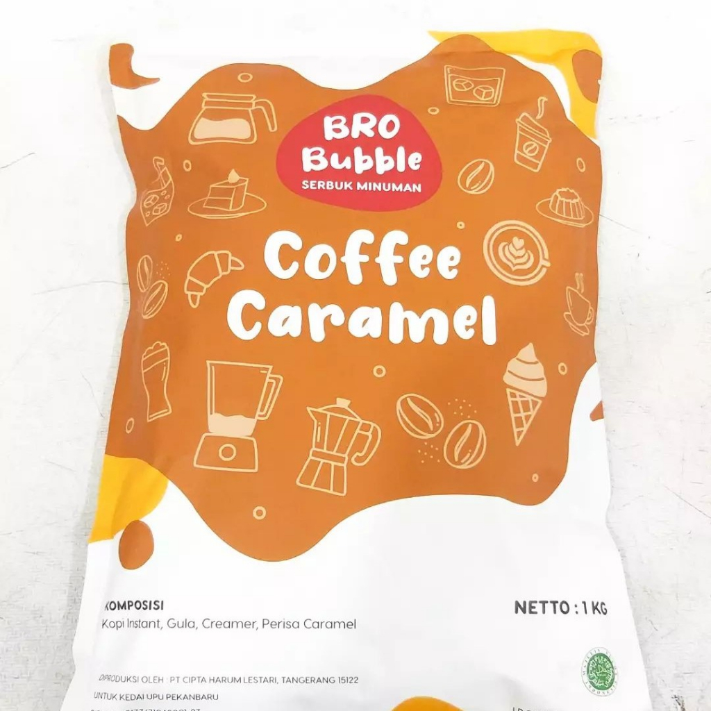 

[oddsolshop] pekanbaru/Bro Bubble Caramel Coffee 1KG Minuman Bubuk Instan Rasa Kopi Karamel Drink