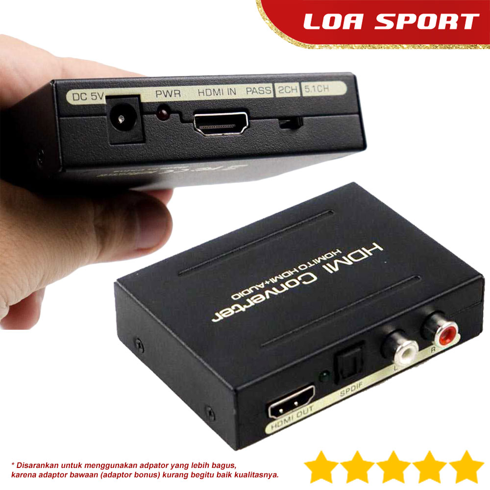 Converter HDMI to HDMI Optical SPDIF RCA Extractor Audio Splitter