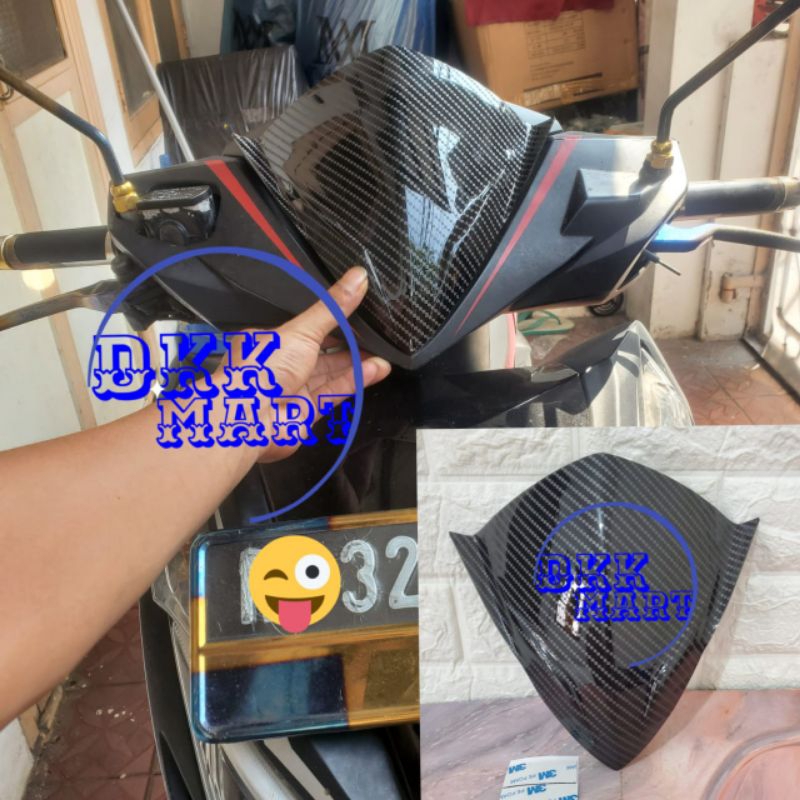 VISOR CSTUM VARIO 125 OLD CARBON KARBON TERBARU WINDSHIELD VARIO 125 OLD CARBON KARBON TERBARU
