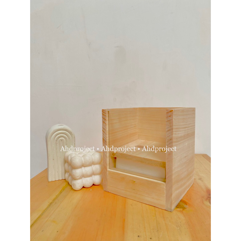 tempat tisu kayu ukuran kecil aesthetic murah souvenir berkelas