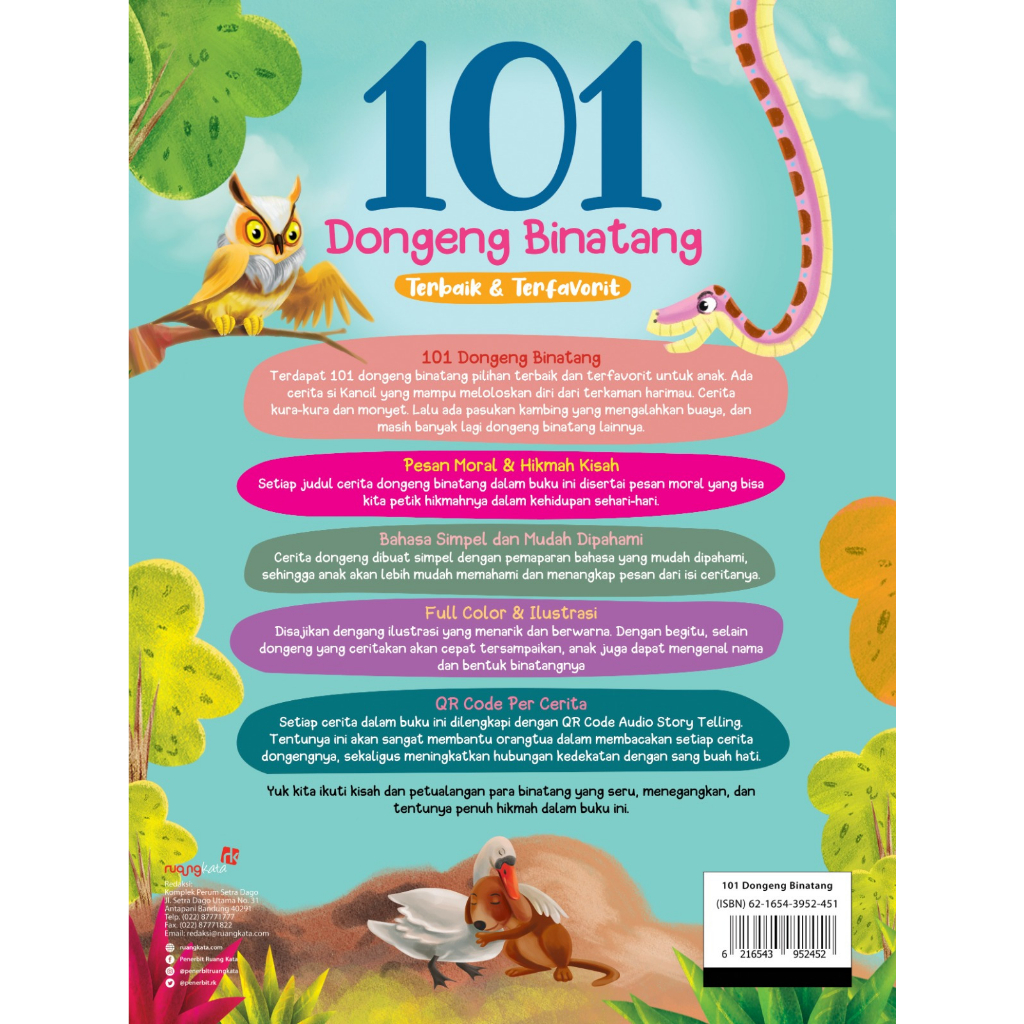 [PROMO] - Special Offer &quot;101 Dongeng Binatang Terbaik &amp; Terfavorit, Penulis Lisdy Rahayu Penerbit Ruang Kata - Buku Kaluku