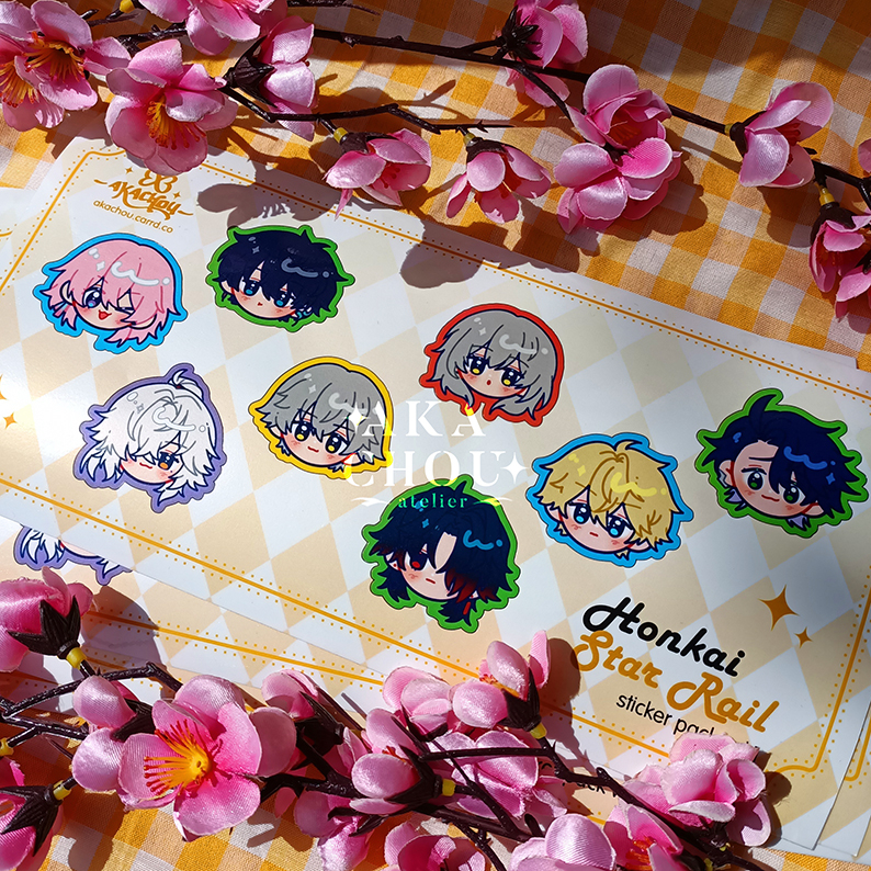 Sticker Honkai Star Rail vol 1 : March 7th, Jing Yuan, Dan Heng, Caelus, Stelle, Blade, Gepard, Samp