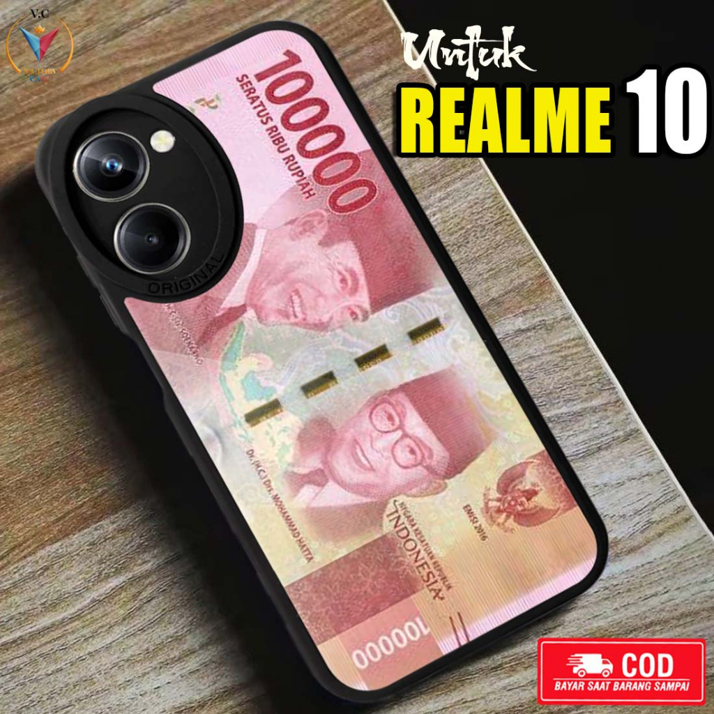 Case Realme 10 Victory Case [ UANG ]  Case Hp Glossy Casing Hardcase Softcase Bisa cod