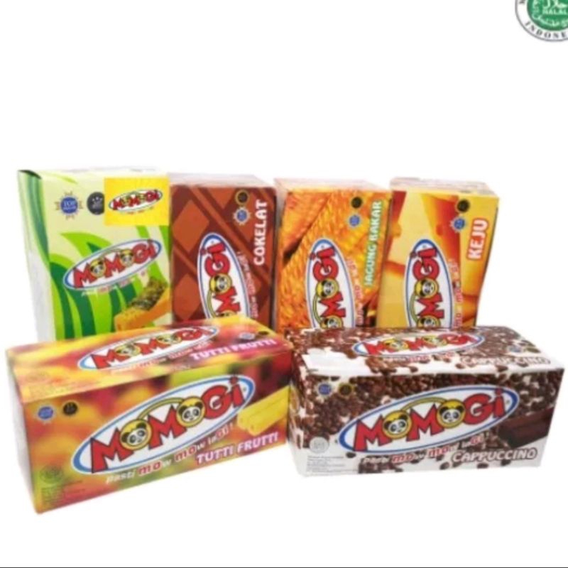 

MOMOGI SNACK/ 1 BOX isi 20 PCS @5 GRAM