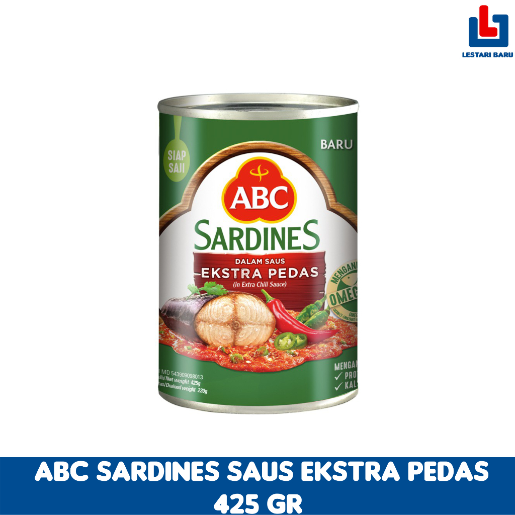 

ABC Sardines Saus Ekstra Pedas 425 gr Makanan Kaleng Sarden