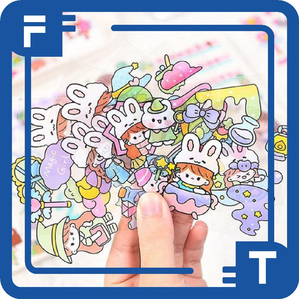 

✦FT✦ Stiker Waterproof Momo Ecer / Eceran Motif Kartun Lucu Korea Lembaran Karakter S079 1pcs