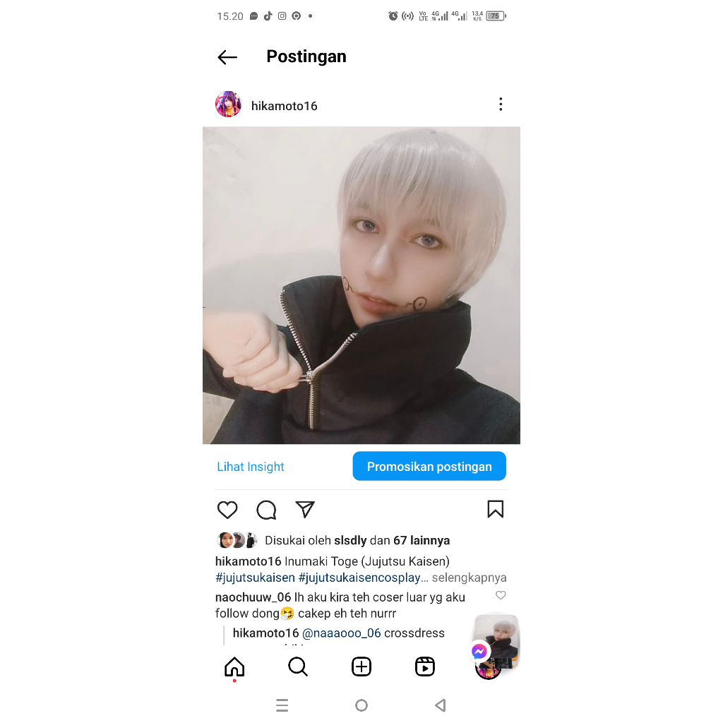 Kostum Wig Inumaki Toge