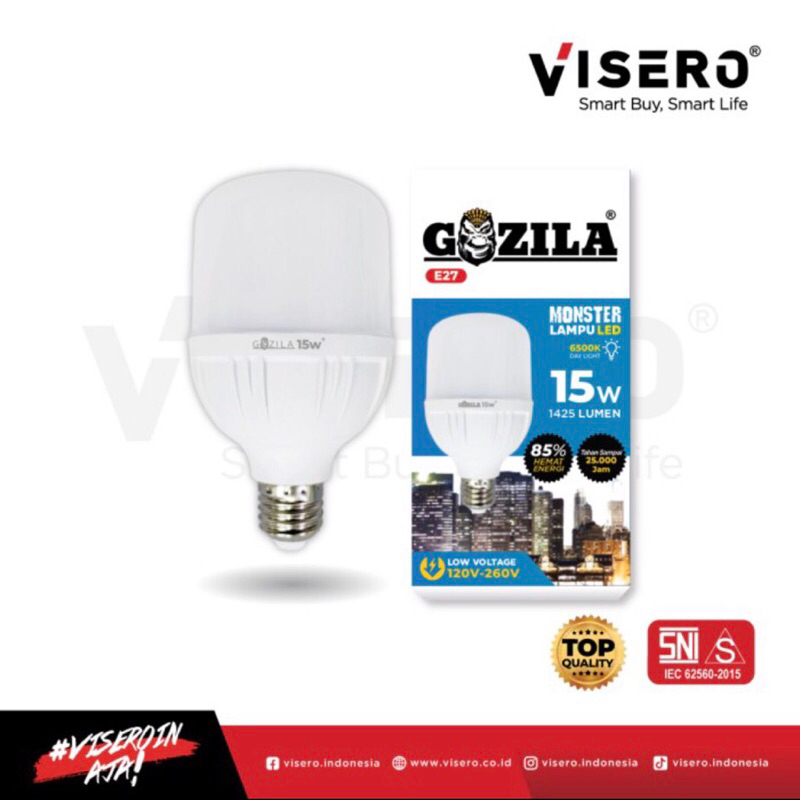 LAMPU LED BULB GOZILA 15W VISERO