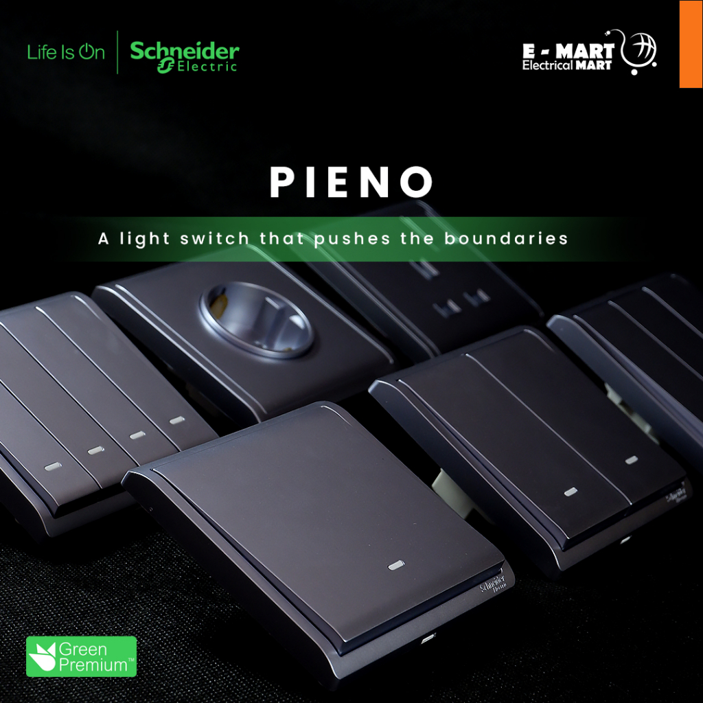 SCHNEIDER PIENO Saklar SERI Double 2 Gang 1 Way SILVER Lavender Minimalis