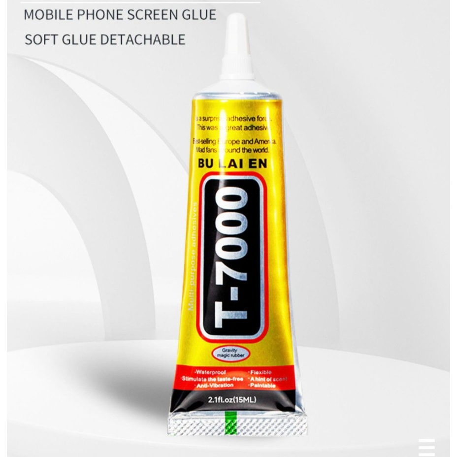 Lem LCD Touchscreen T-7000 Hitam dan Bening 15ml Multifungsi — 8