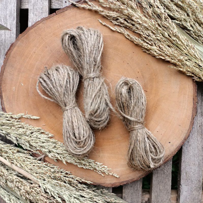 

READY STOK tali goni 10 meter tali rami bahan kerajinan tali pita rustic