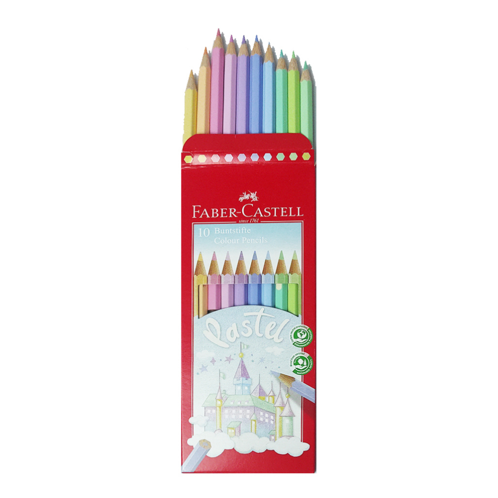 

RK Pensil Warna Faber Castell 10 Warna / Colour Pensils Pastel Hexagonal 10 Warna