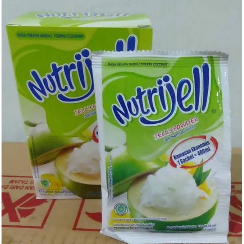 

Nutrijell kemasan ekonomis rasa kelapa muda