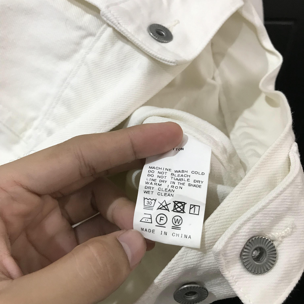 jaket denim trucker Journal standard japan XL putih