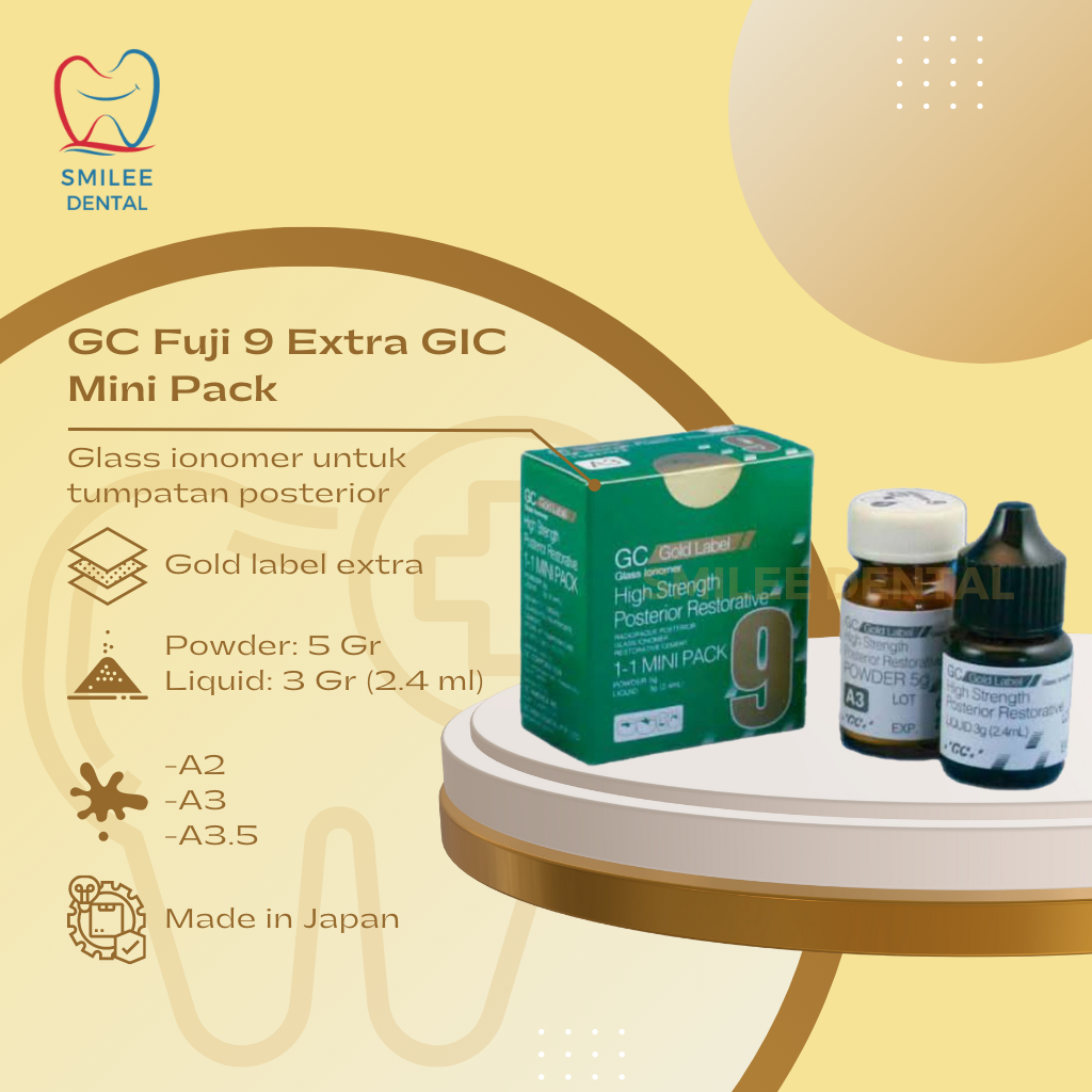 GC Fuji 9 GIC, HS Posterior Extra, Mini Pack, Bahan Tambalan GC Fuji IX