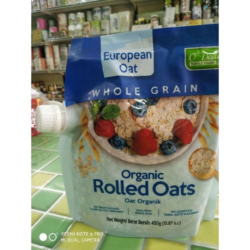 

O'DAILY ORGANIC ROLLED OATS 450G - O'DAILY ORGANIC INSTANT OATS 450G