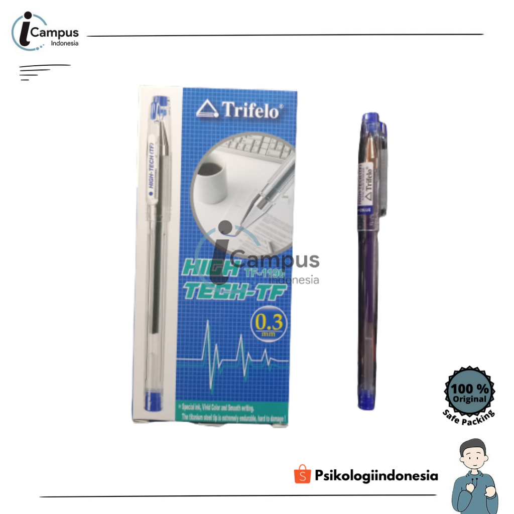 

BOLPEN TRIFELO HI TECH 0.3 BIRU