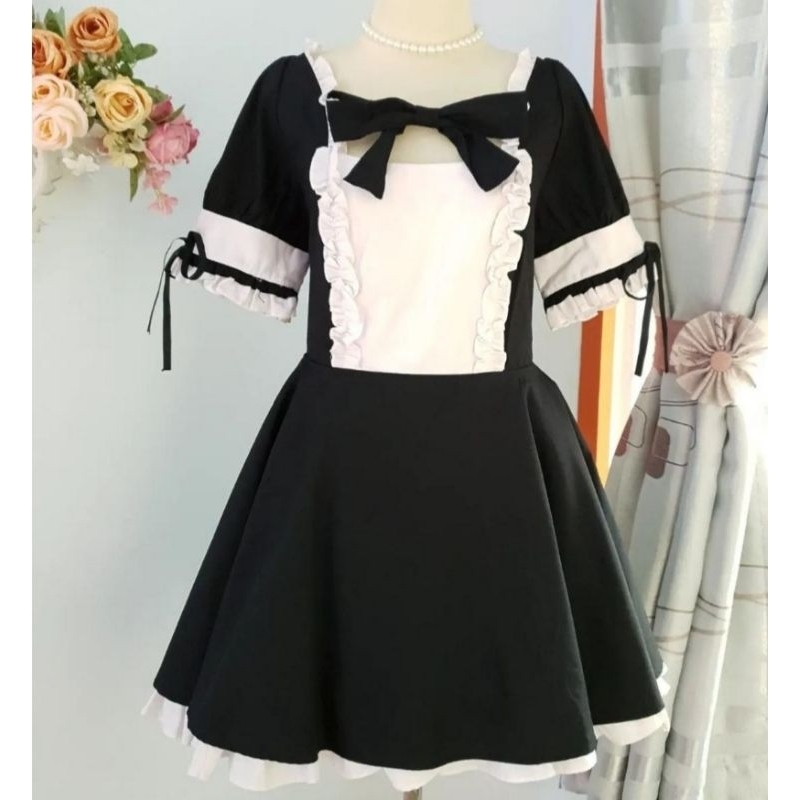 Maid Dress Costume Anime Cosplay Kostum Pelayan