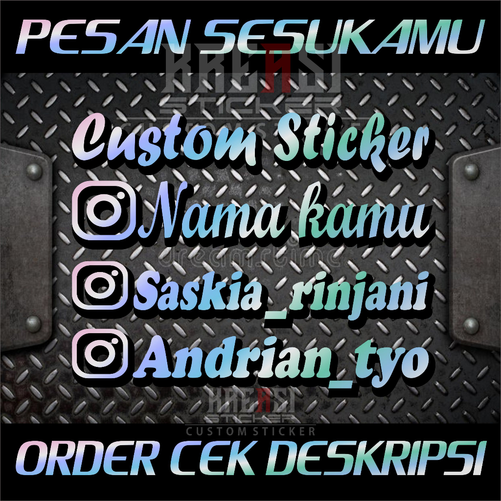 

Stiker Custom Nama