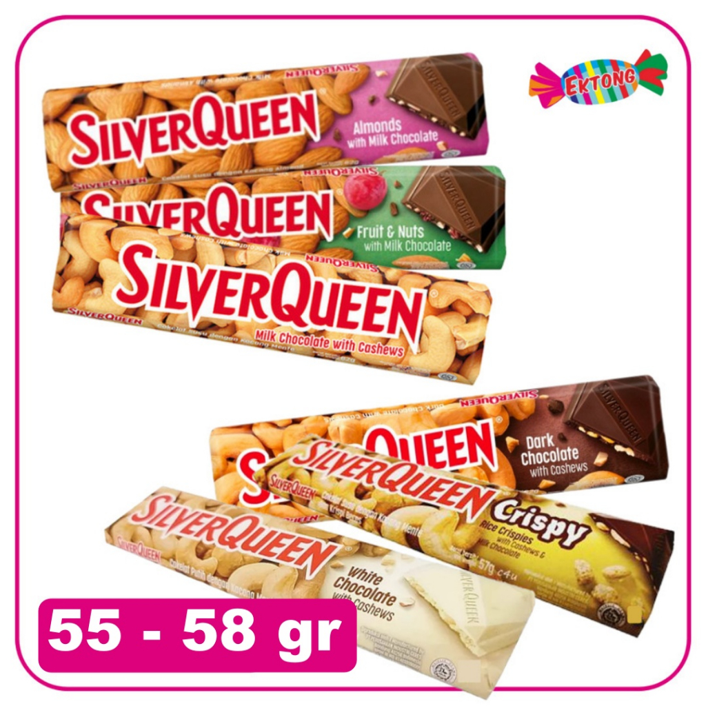 SILVERQUEEN Aneka Variant 55 - 58 gr / Toko Ektong Makassar