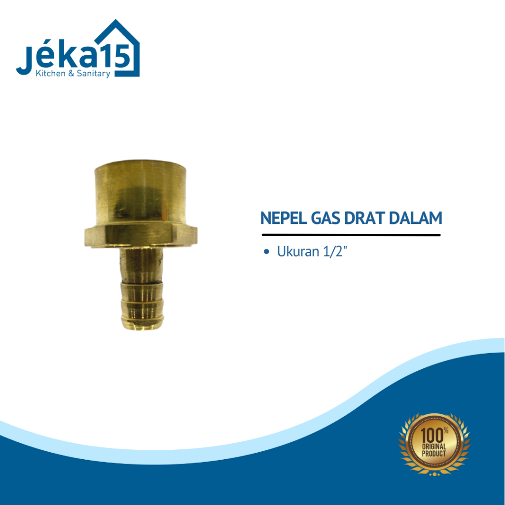 NEPEL SELANG GAS DRAT DALAM 1/2"