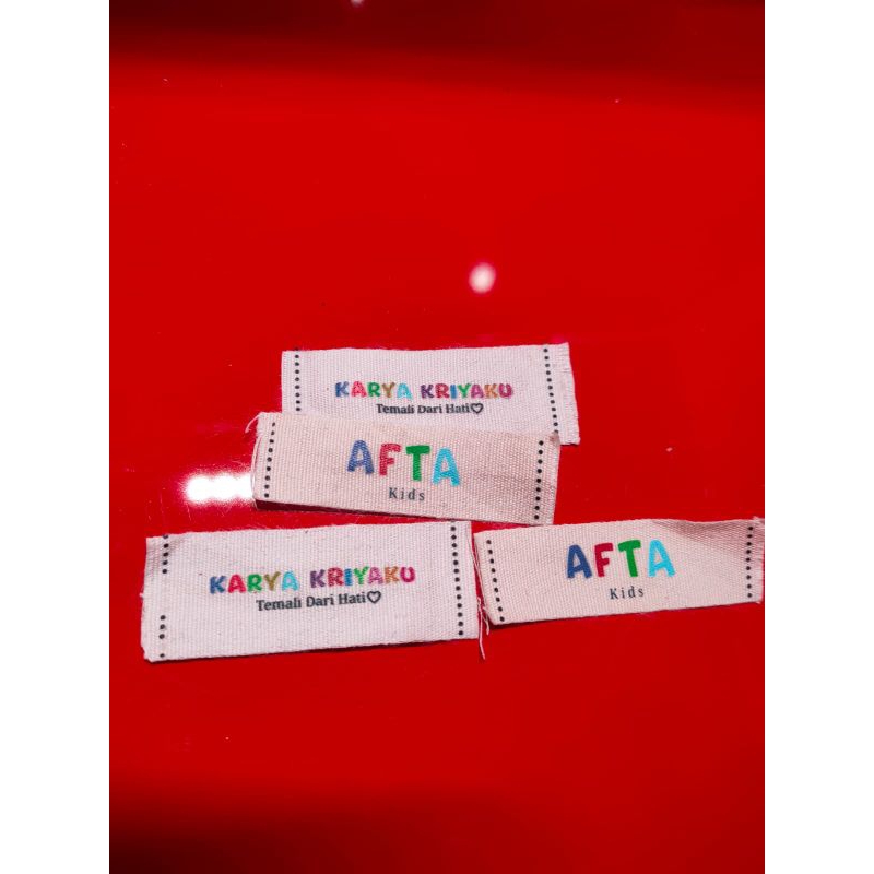 

Label Pakaian / Label baju / katun printing warna