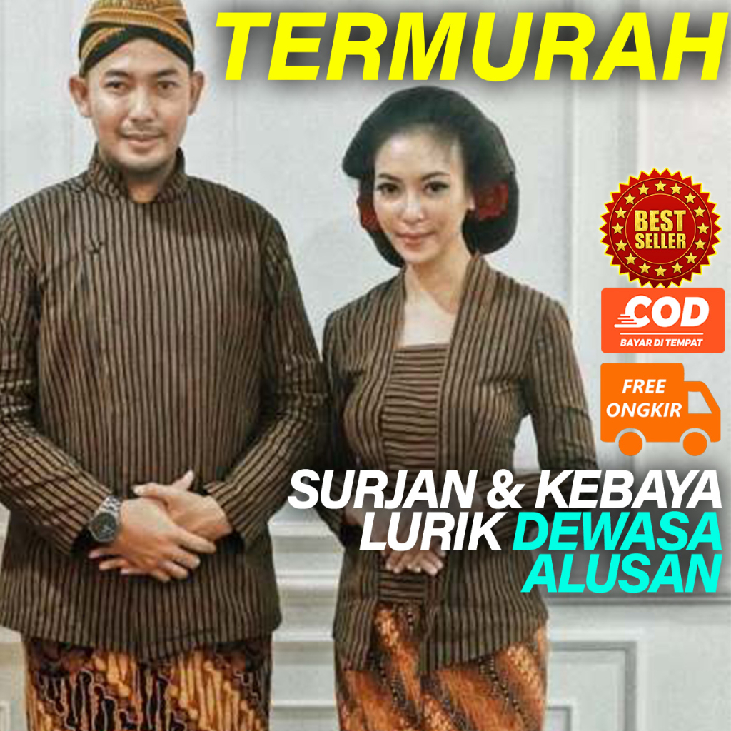 Baju Pria Surjan Lurik Premium Katun Alusan Best Quality Pakaian Jawa Modern Pakaian Adat