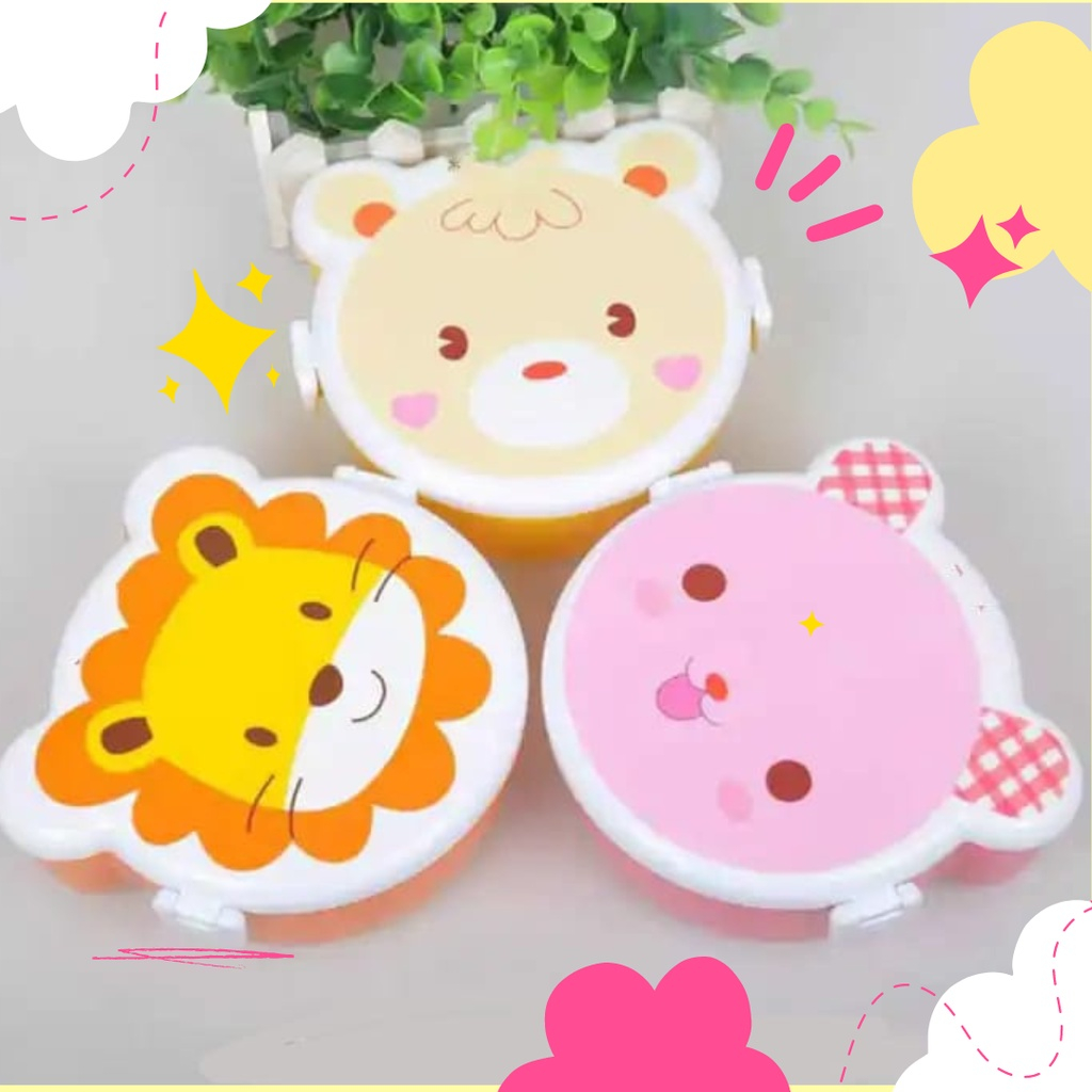 RVC75 - Tempat Makan Lunch Box Kepala ANIMAL Karakter Souvenir Ulang Tahun Gift