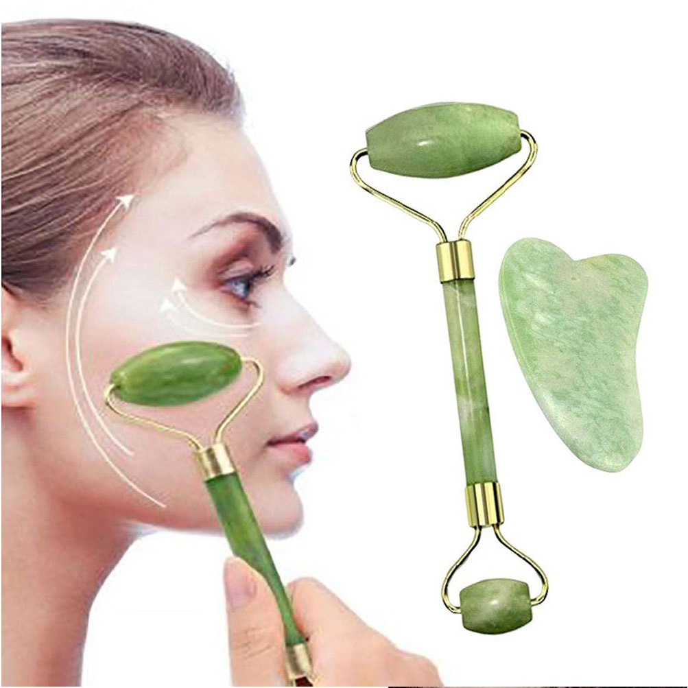 27HH Face Roller Pemijat Wajah / Roller Facial Massage / Batu Giok Kesehatan-2