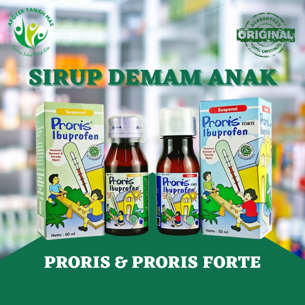 Proris Syrup Obat Sirup untuk Demam Nyeri Sakit Gigi pada Anak