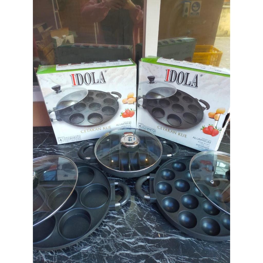 Cetakan Kue 8 / 7 Lubang Datar Sugo | Cake Pan Suggo Cetakan Kue Cetakan Serabi Cetakan Pancake