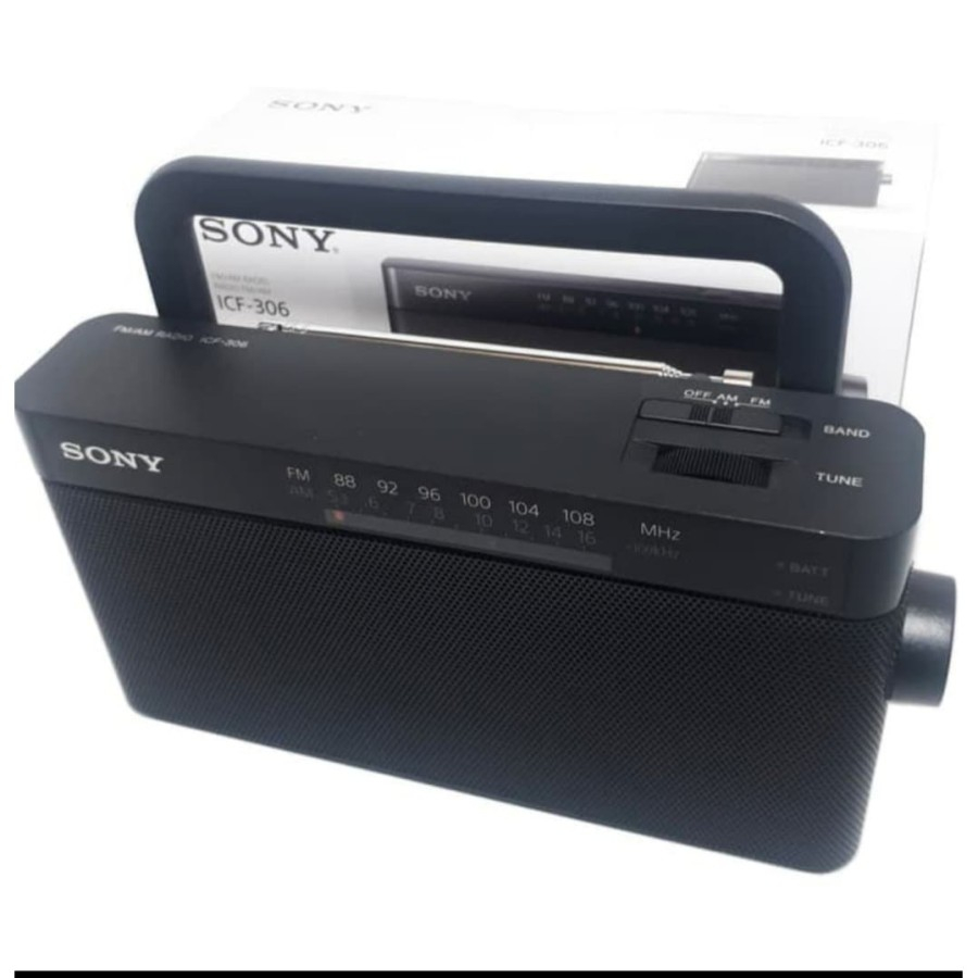 Radio Portable Sony ICF 306 Radio FM AM Hitam