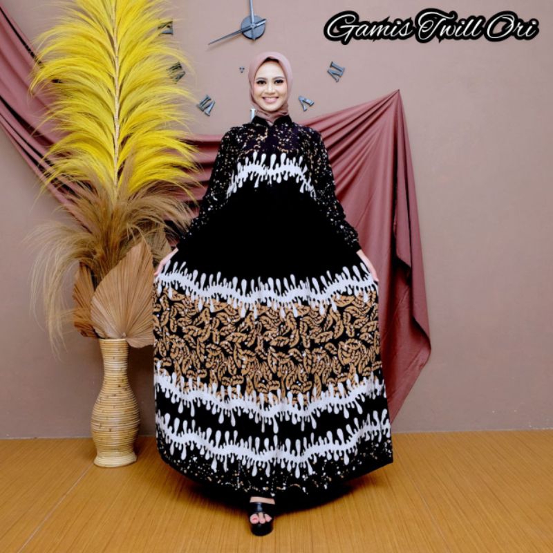 Gamis Twill Ori Gamis Twill Jumbo Gamis Busui Gamis Resleting Gamis Batik