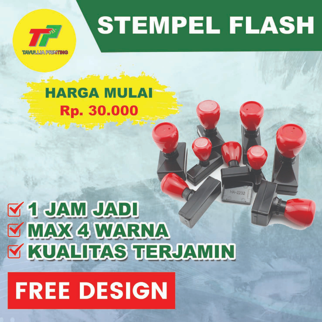

Stempel Flash Custom Max 4 warna FREE DESIGN