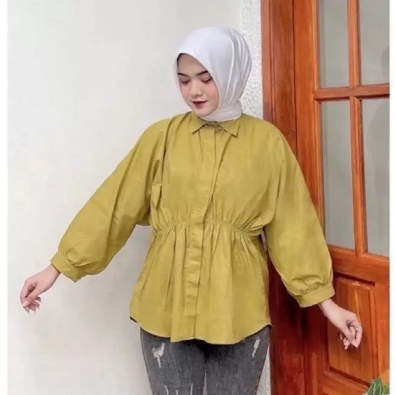 KEMEJA KYMONI OVERSIZEN/WANITA/BAJU WANITA/BAJU POLOS/BAJU LENGAN PANJANG/KEMEJA LENGAN PANJANG