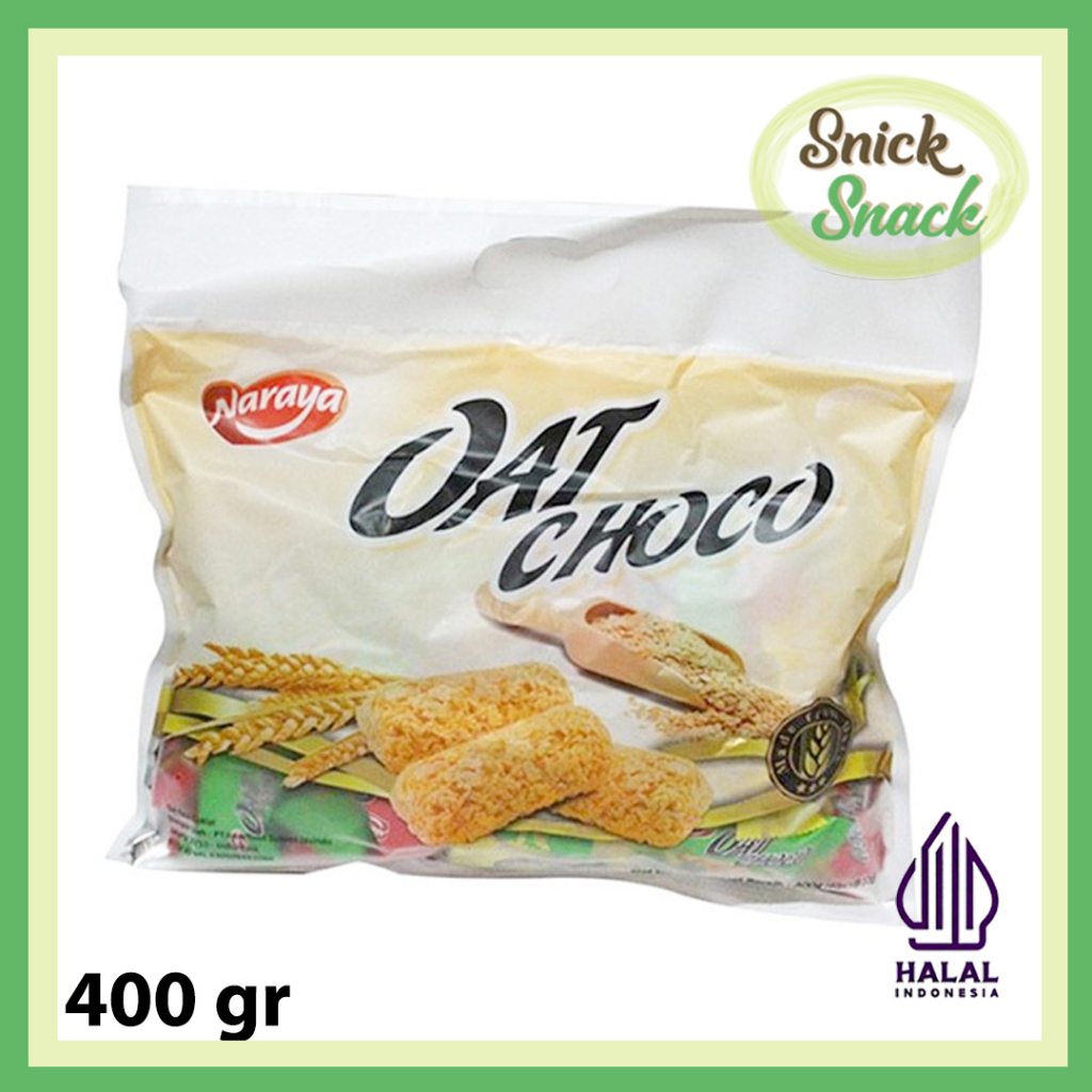 

Naraya Oat Choco Original 400 gr Pouch Besar Biskuit Oats Bar Mini