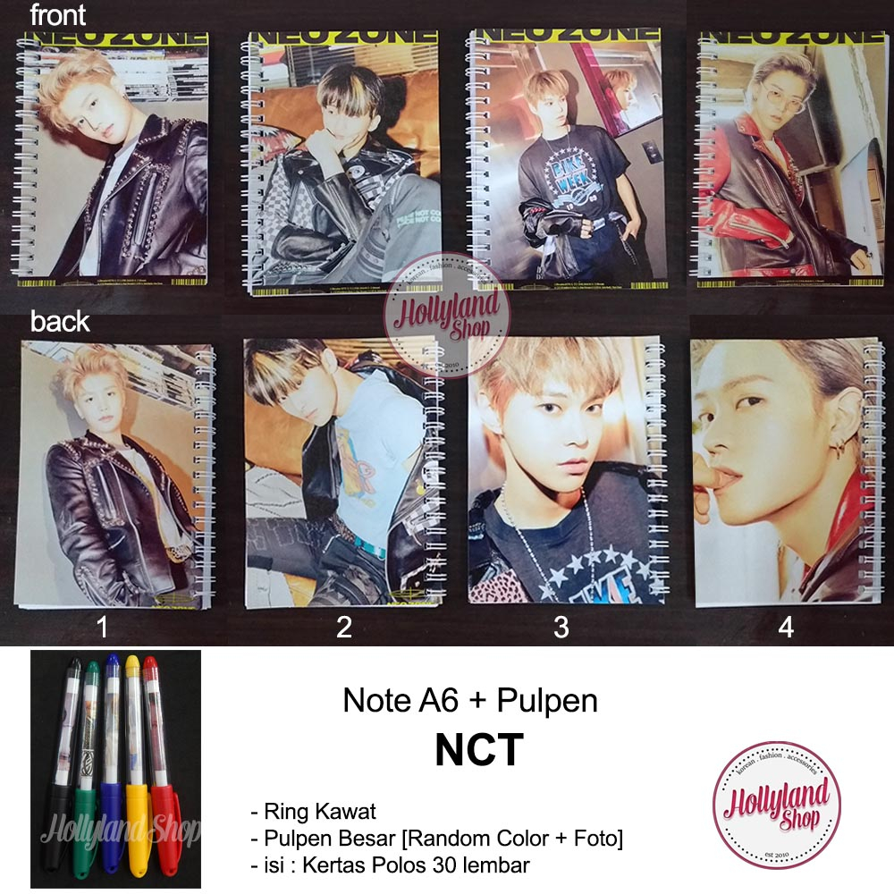 

Paket Notes A6 + Pulpen Besar KPOP - Buku Tulis NCT