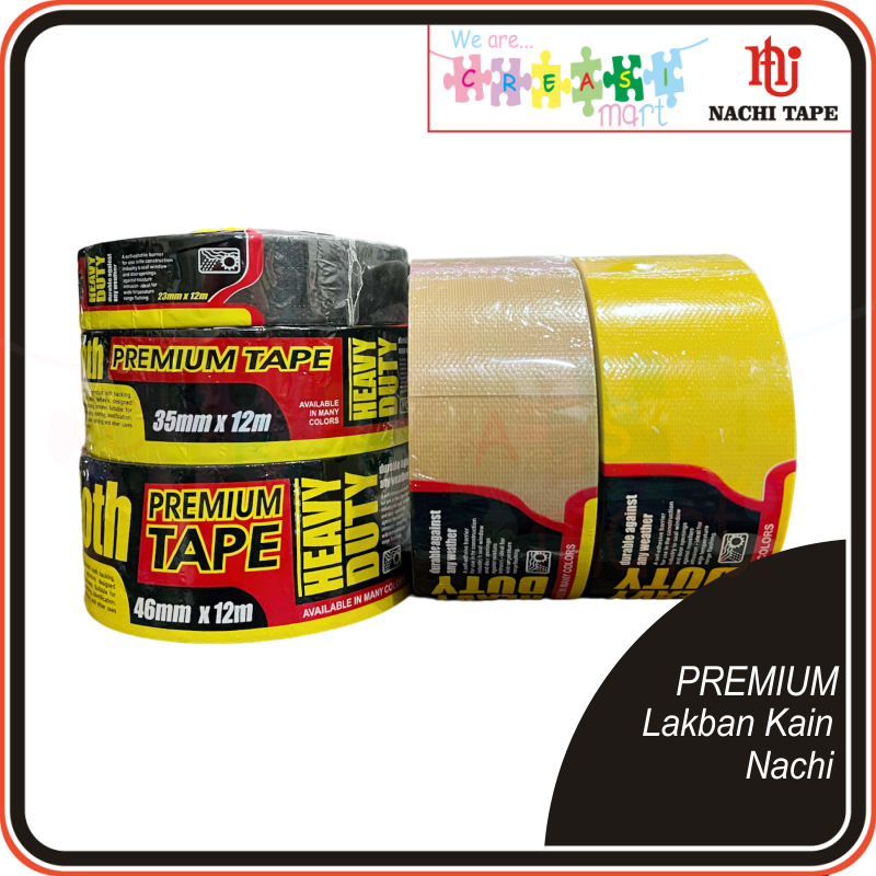 

Nachi Tape Lakban Kain / Cloth Premium Berbagai Ukuran dan Warna 100% Original