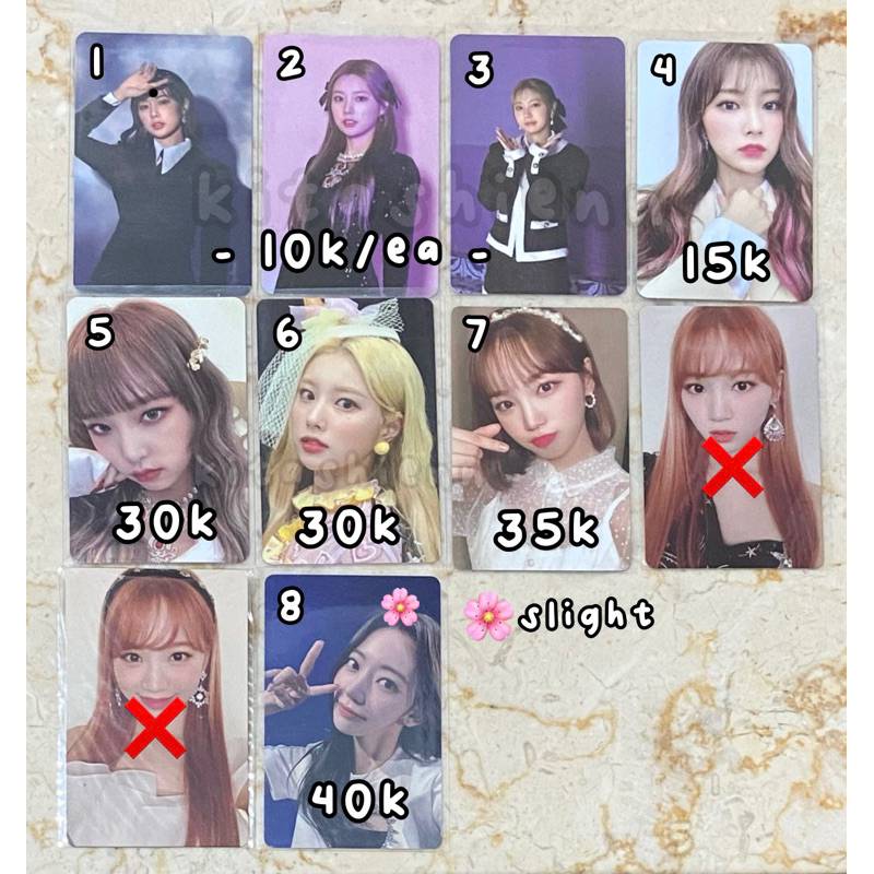 pc photocard hyewon yena chaewon izone sakura lesserafim