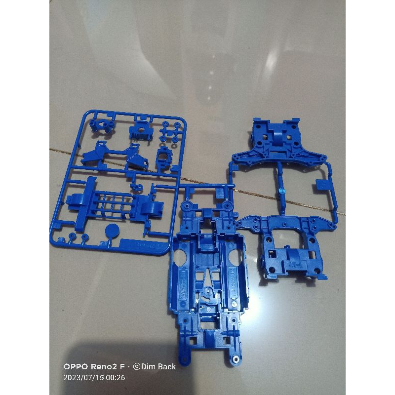 Tamiya Ms Chassis Set Blue + Gearbox MA Blue + NT reinforced Blue