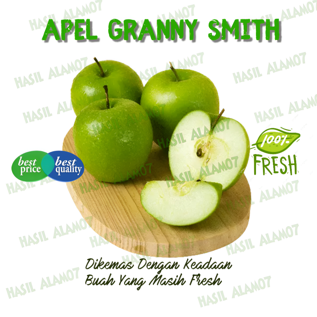 Buah Apel Apple Granny Smith Hijau Import Fresh 1kg