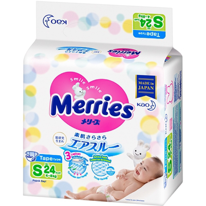 Merries Premium Tape | S 24 Perekat | Pampers Bayi