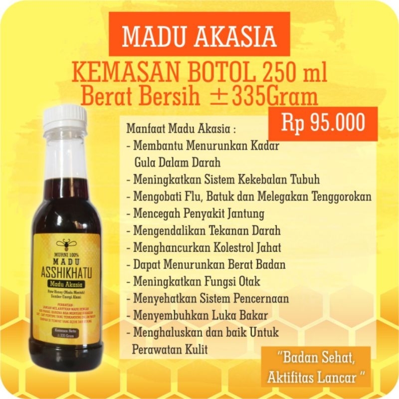 

Best Seller!!! Madu Murni 100% Nektar Madu Ternak Botol 350 Gram Lolos Uji Lab