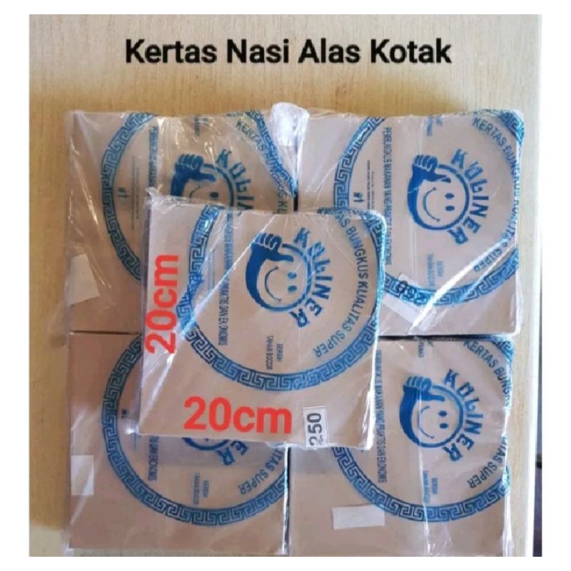 Kertas Nasi Coklat / Kertas Nasi Alas Kotak Isi 250lembar