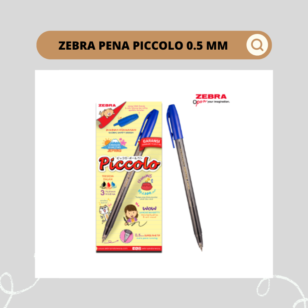 

ZEBRA PENA PICCOLO 0.5 MM | 1 KOTAK