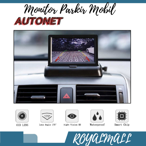 Monitor Parkir Mobil Foldable Rear View TFT LCD 4.3 Inci / Layar Layer Cctv Monitor Lcd Seonsor Park