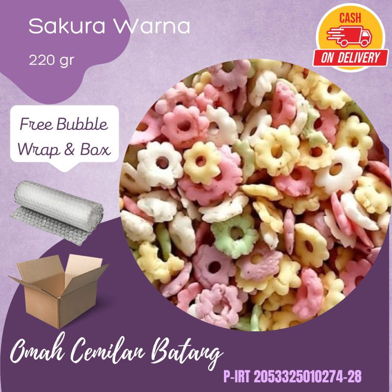 

Snack riri/Snack sakura warna/Camilan riri/Camilan sakura warna/Snack kiloan/Camilan kiloan/Ssnak murah/Camilan murah